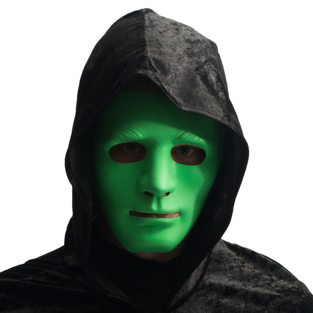 Feestbazaar Groen Masker Anoniem PVC