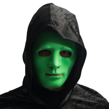Feestbazaar Groen Masker Anoniem PVC