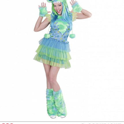 Feestbazaar Groen Monster pakje dames