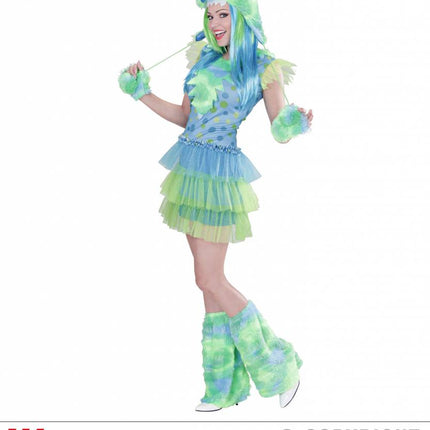 Feestbazaar Groen Monster pakje dames