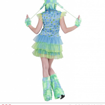 Feestbazaar Groen Monster pakje dames