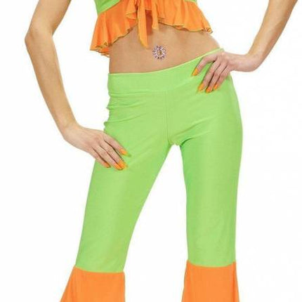 Feestbazaar Groen-oranje samba top en broek