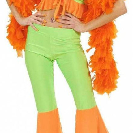 Feestbazaar Groen-oranje samba top en broek