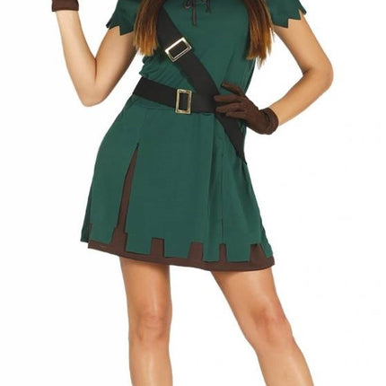 Feestbazaar Groen Robin Hood Kostuum Vrouw