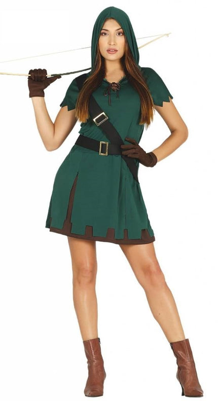 Feestbazaar Groen Robin Hood Kostuum Vrouw
