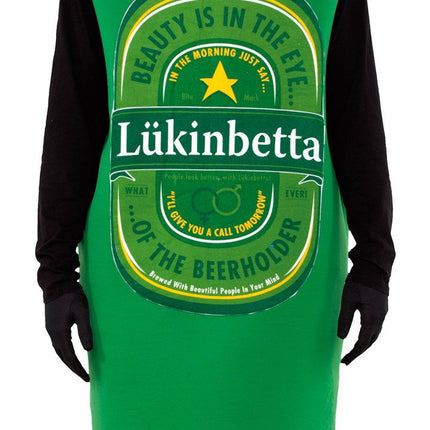 Feestbazaar Groene Bierfles Kostuum Lukinbetta