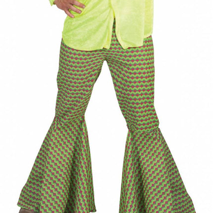 Feestbazaar Groene hippie broek man