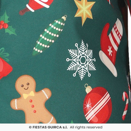 Feestbazaar Groene Kerstmis Blazer Heren Kerstsymbolen