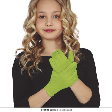 Feestbazaar Groene kinderhandschoenen