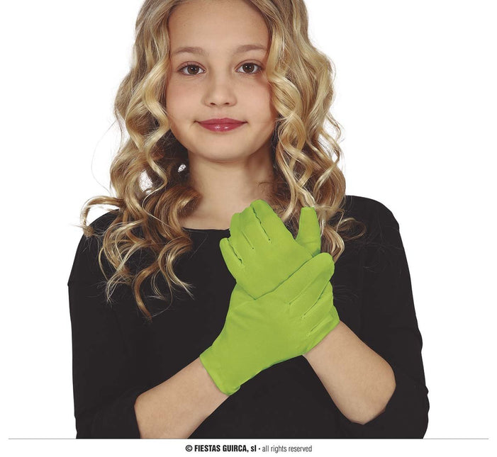 Feestbazaar Groene kinderhandschoenen