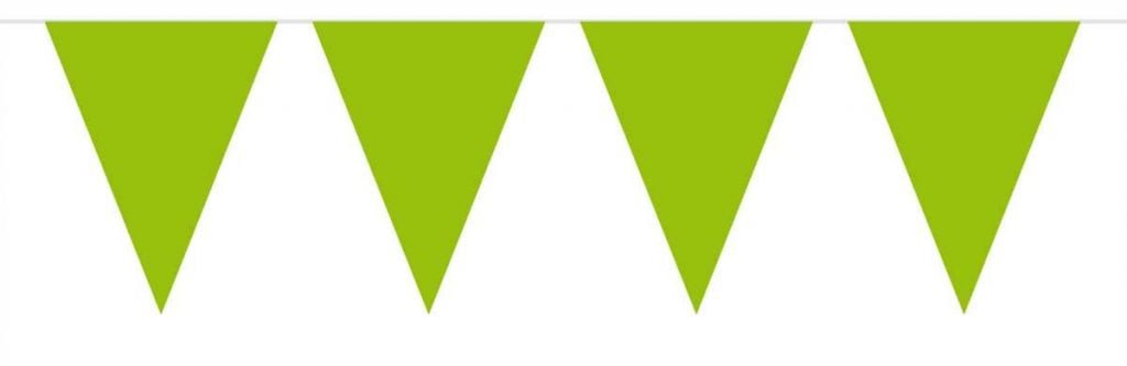 Feestbazaar Groene Mini Vlaggenlijn - 3 meter
