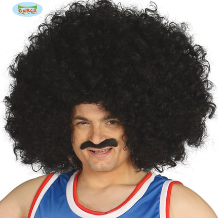Feestbazaar Grote Afro Pruik Mario Zwart