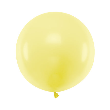 Feestbazaar Grote Ballon 60 cm Pastel Licht Geel