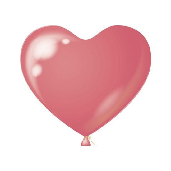 Feestbazaar Grote Roze hartjes ballonnen (38cm, 100st)