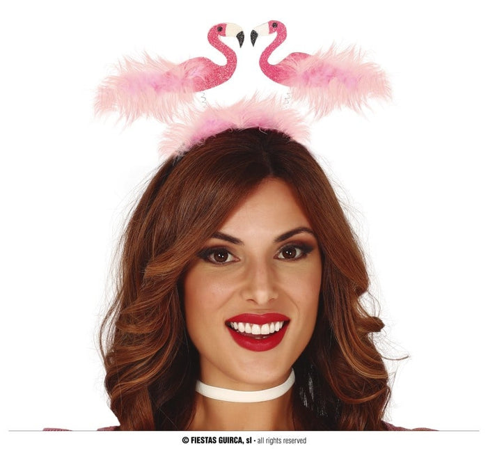 Feestbazaar Haarband flamingo's