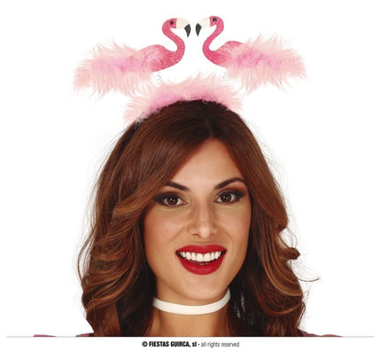 Feestbazaar Haarband flamingo's