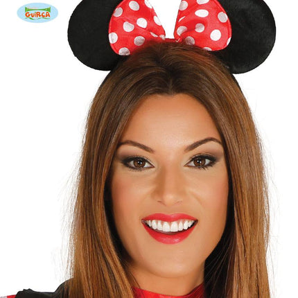 Feestbazaar Haarband Mini Mouse met rode strik