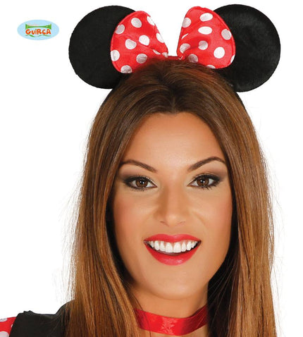 Feestbazaar Haarband Mini Mouse met rode strik
