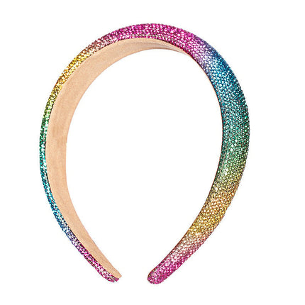 Feestbazaar Haarband Regenboog Strass
