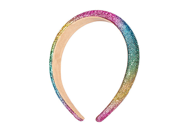 Feestbazaar Haarband Regenboog Strass