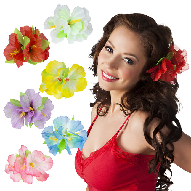 Feestbazaar Haarclip bloemen Hawaii