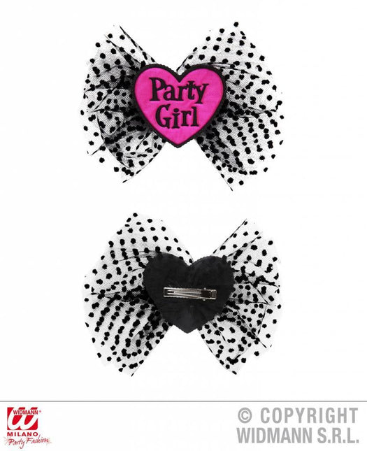 Feestbazaar Haarclip Party Girl zwart