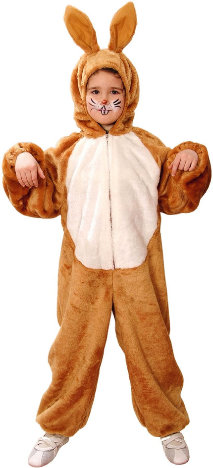 Feestbazaar Haas Onesie Kind Bruin Fluffy