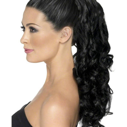 Feestbazaar Hairextensions op clip zwart krul