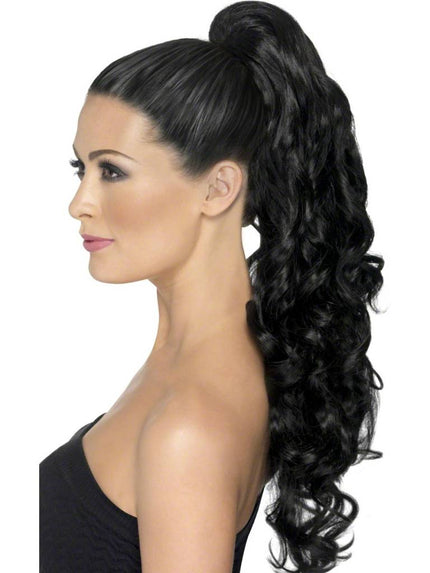 Feestbazaar Hairextensions op clip zwart krul