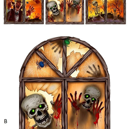 Feestbazaar Halloween 3D raamsticker 23 x 27cm