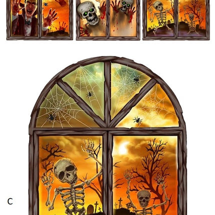 Feestbazaar Halloween 3D raamsticker 23 x 27cm