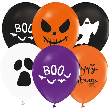 Feestbazaar Halloween Ballonnen Set Boo (8st)