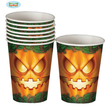 Feestbazaar Halloween bekers pompoen