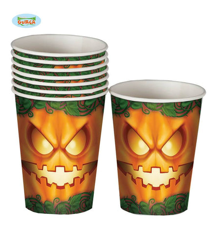 Feestbazaar Halloween bekers pompoen