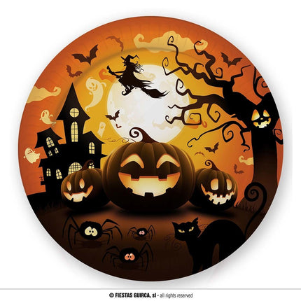 Feestbazaar Halloween Borden Volle Maan (6st)