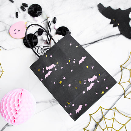 Feestbazaar Halloween Cadeautas Vleermuizen Zwart