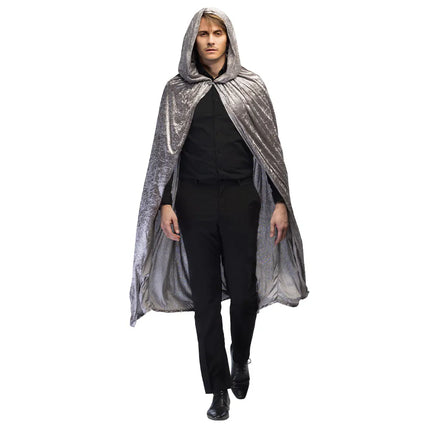 Feestbazaar Halloween Cape Dawn Zilver