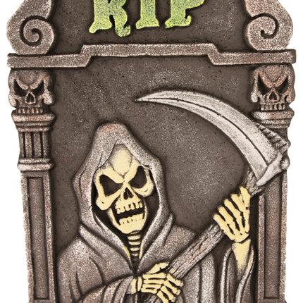 Feestbazaar Halloween Decoratie Grafsteen Reaper 60cm
