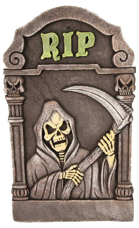 Feestbazaar Halloween Decoratie Grafsteen Reaper 60cm