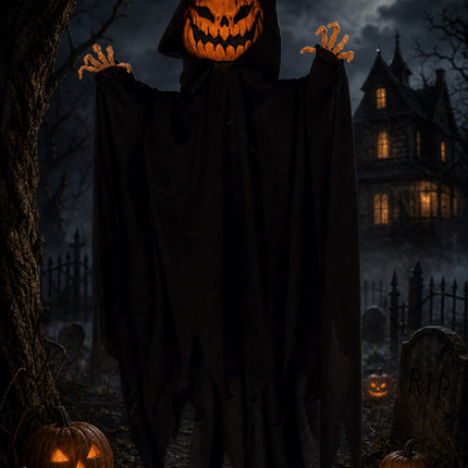 Feestbazaar Halloween Decoratie Hangende Pompoen (60cm)