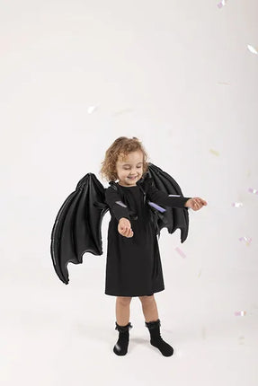 Feestbazaar Halloween Folie Ballon Zwart Vleermuis (85cm)