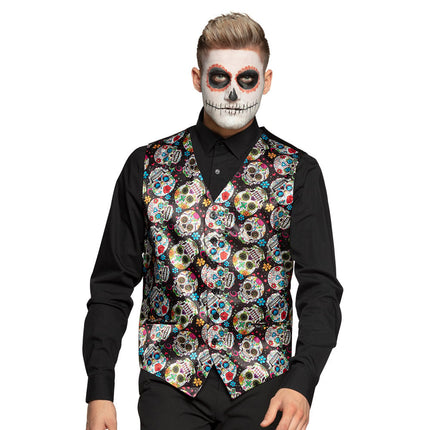 Feestbazaar Halloween Gilet Day of the dead