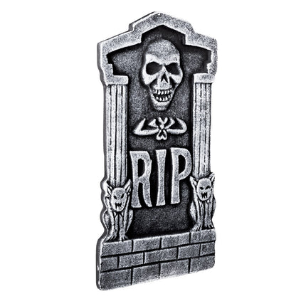 Feestbazaar Halloween Grafsteen RIP Skull 41x20cm