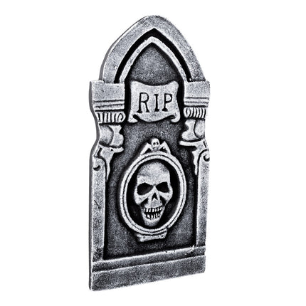 Feestbazaar Halloween Grafsteen RIP Skull 41x20cm