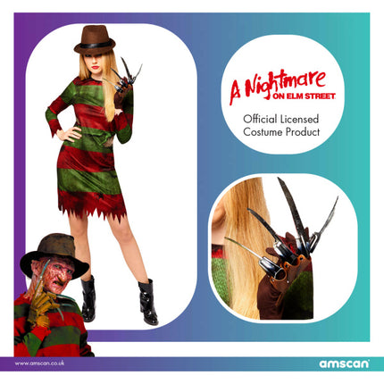 Feestbazaar Halloween Kostuum Freddy Krueger Dames Officieel