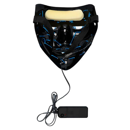 Feestbazaar Halloween LED Masker Killer Smile Blauw