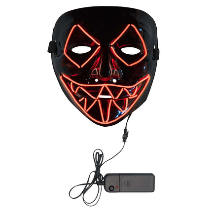 Feestbazaar Halloween LED masker Killer Smile Rood