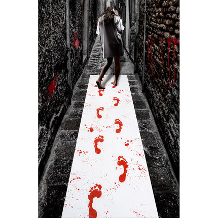 Feestbazaar Halloween Loper met Bloed - 4,5 mtr x 60 cm
