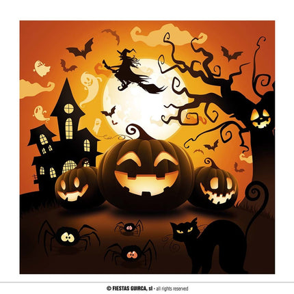 Feestbazaar Halloween Servetten Volle Maan (12st)