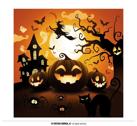 Feestbazaar Halloween Servetten Volle Maan (12st)